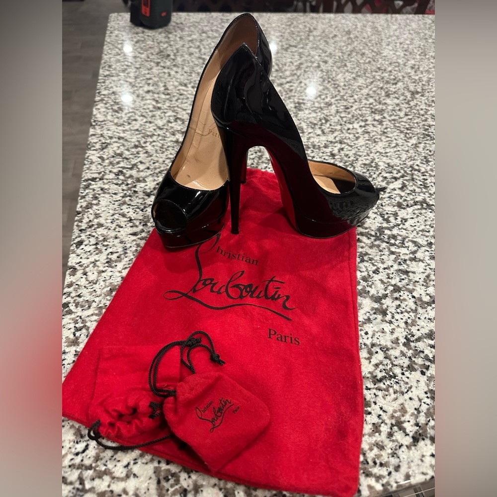Christian Louboutin Black Patent Leather Heels